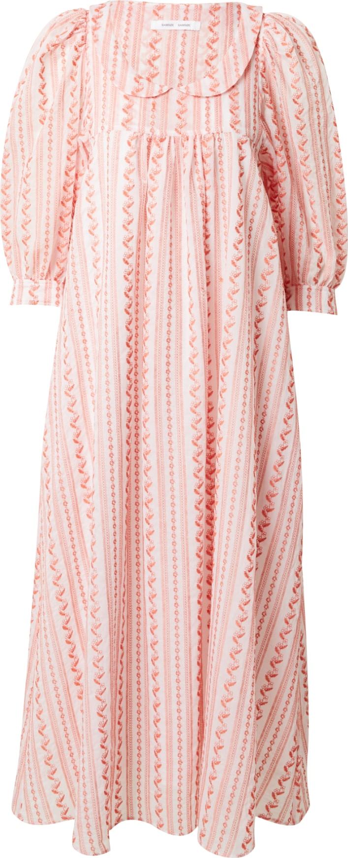Samsøe Samsøe Šaty 'ADALEE' oranžová / offwhite
