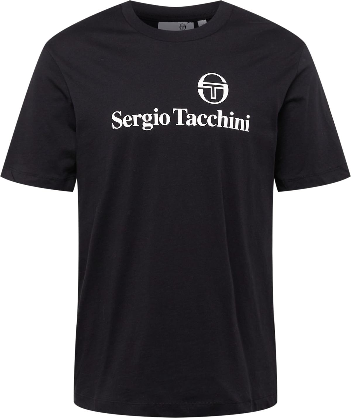 Sergio Tacchini Funkční tričko černá / bílá