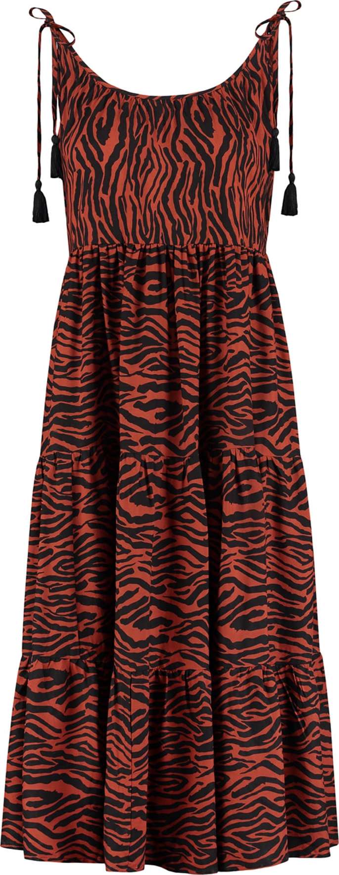 Shiwi Plážové šaty tmavě červená / černá