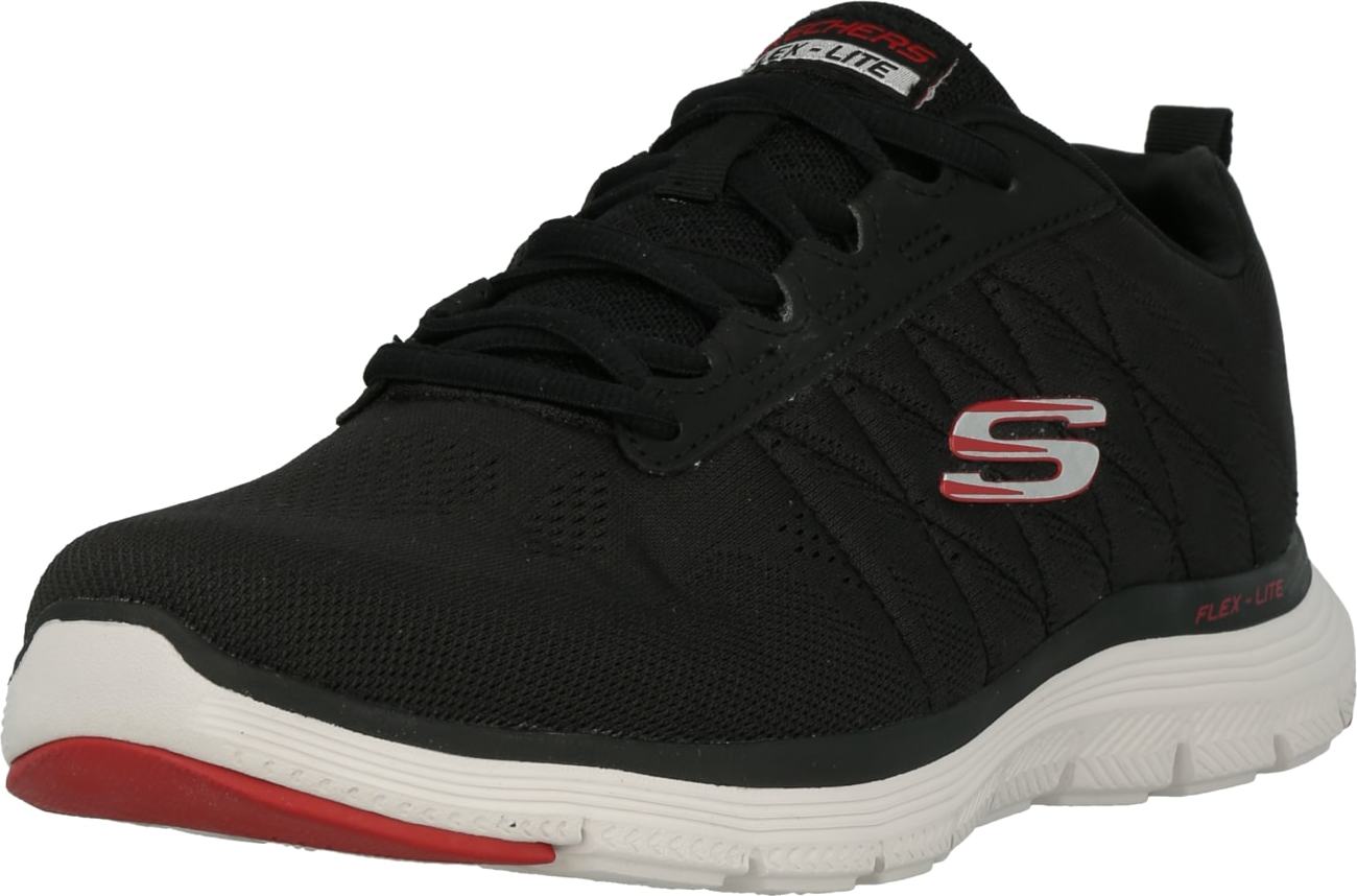 SKECHERS Tenisky šedá / červená / černá