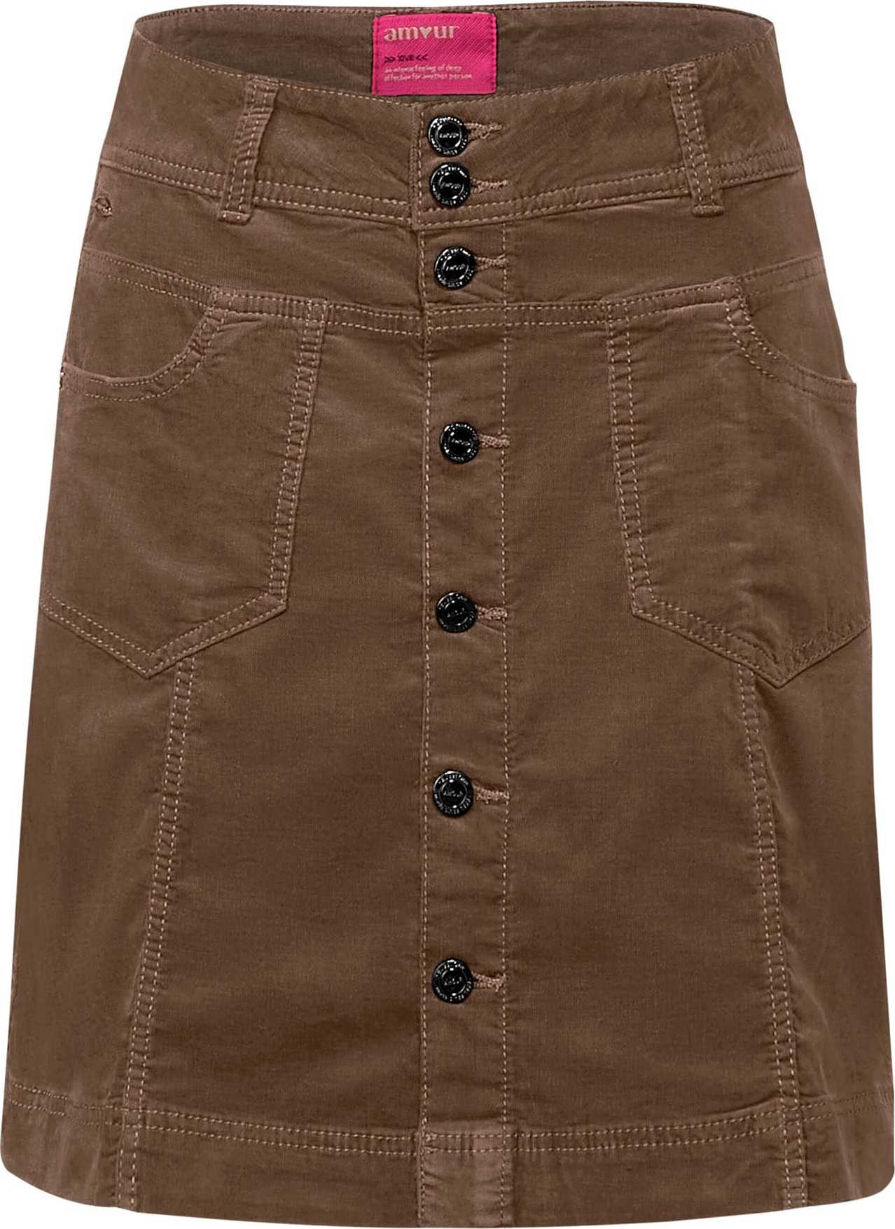 STREET ONE Sukně hnědá / černá