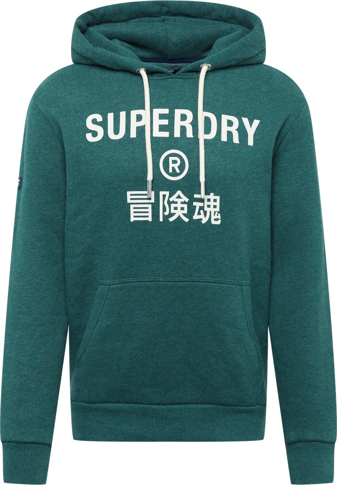 Superdry Mikina zelená / bílá