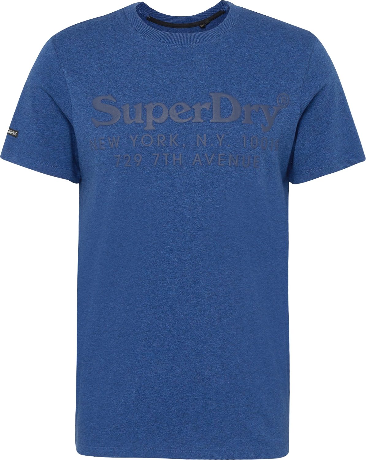 Superdry Tričko modrý melír / tmavě šedá