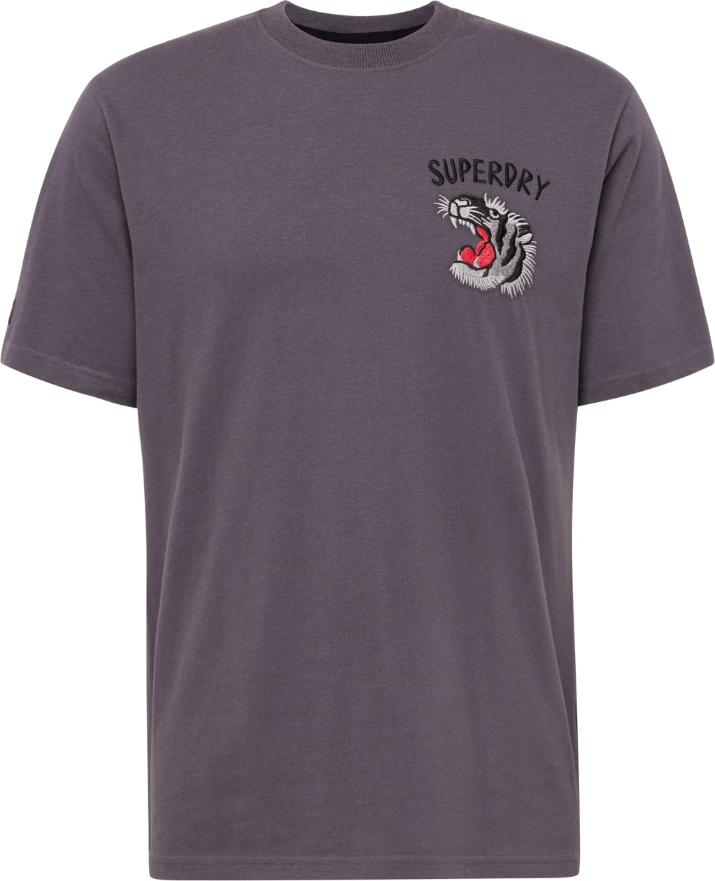 Superdry Tričko 'SUKA' šedá / tmavě šedá / červená / černá