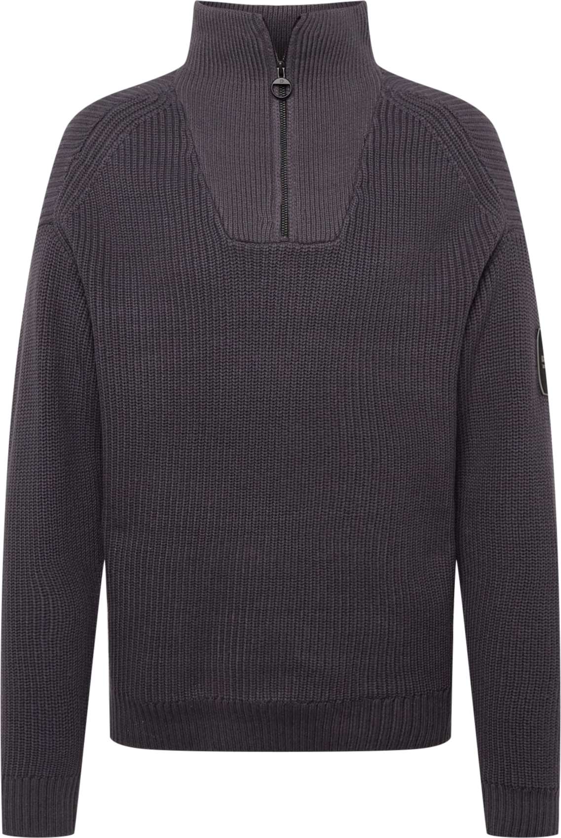 TOM TAILOR DENIM Svetr tmavě šedá / černá