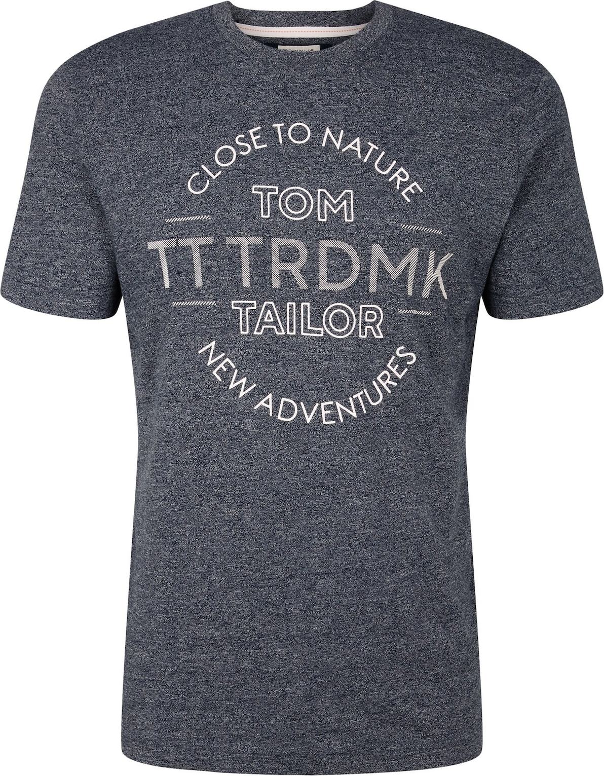 TOM TAILOR Tričko námořnická modř / bílá