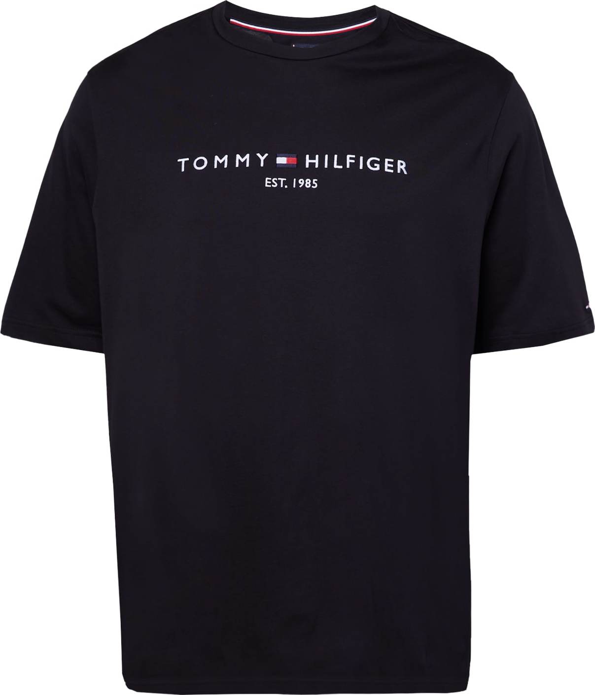 Tommy Hilfiger Big & Tall Tričko černá / bílá
