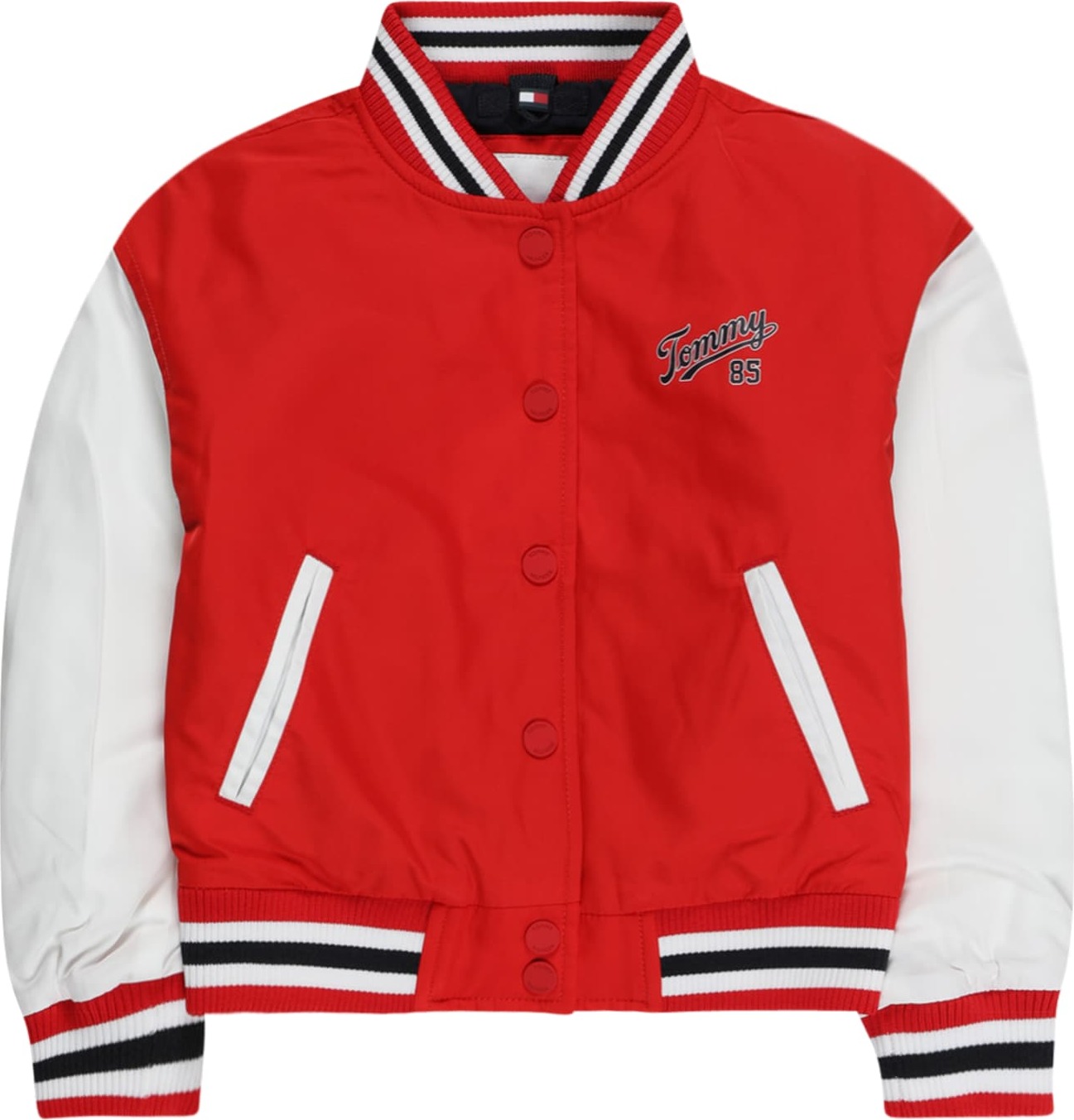 TOMMY HILFIGER Přechodná bunda noční modrá / červená / bílá