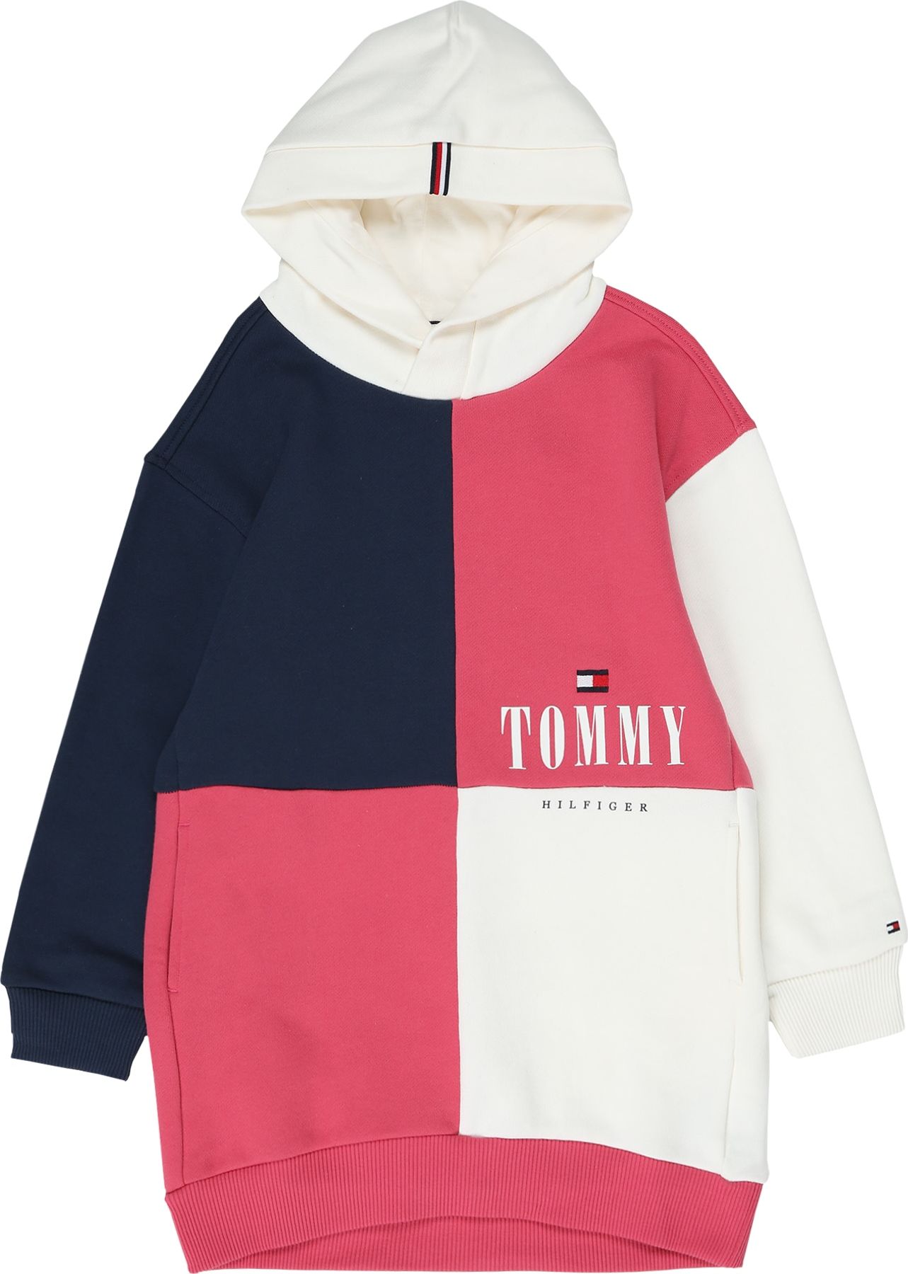 TOMMY HILFIGER Šaty marine modrá / pitaya / bílá