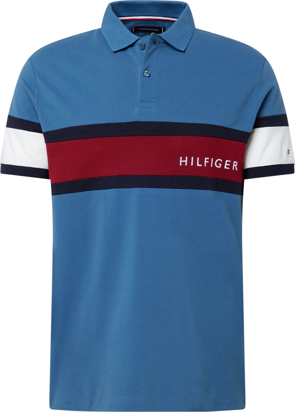TOMMY HILFIGER Tričko modrá / námořnická modř / červená třešeň / bílá