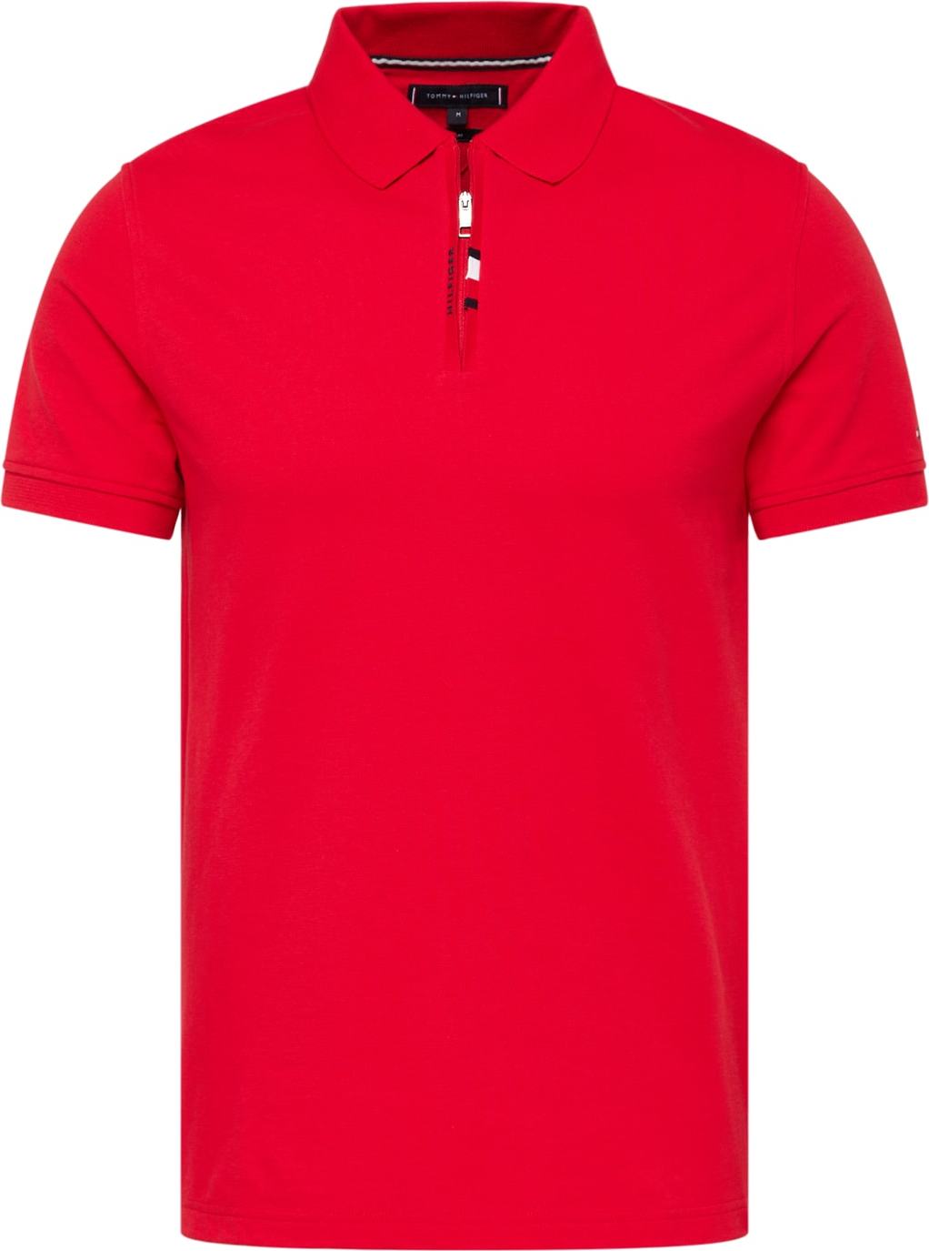 TOMMY HILFIGER Tričko ohnivá červená / černá / bílá