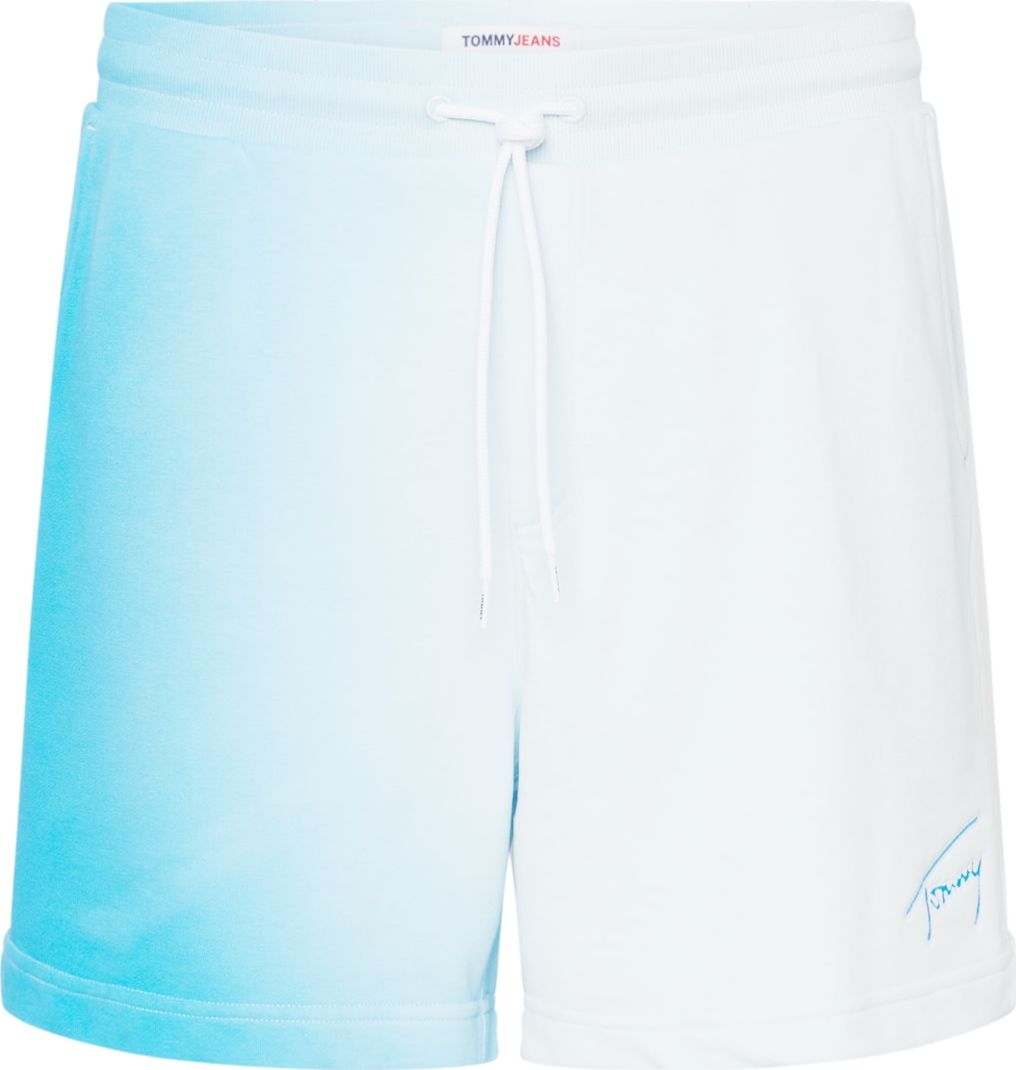 Tommy Jeans Kalhoty modrá / aqua modrá / bílá