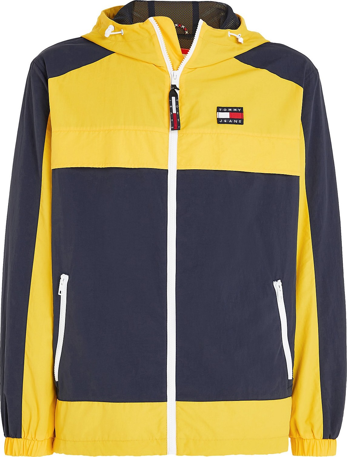 Tommy Jeans Přechodná bunda marine modrá / žlutá / červená / bílá