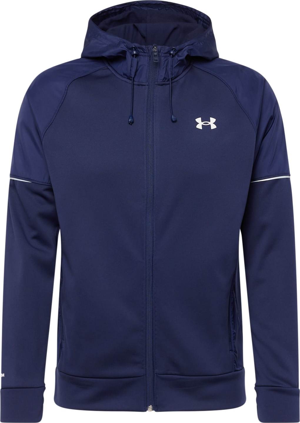 UNDER ARMOUR Sportovní mikina tmavě modrá / bílá