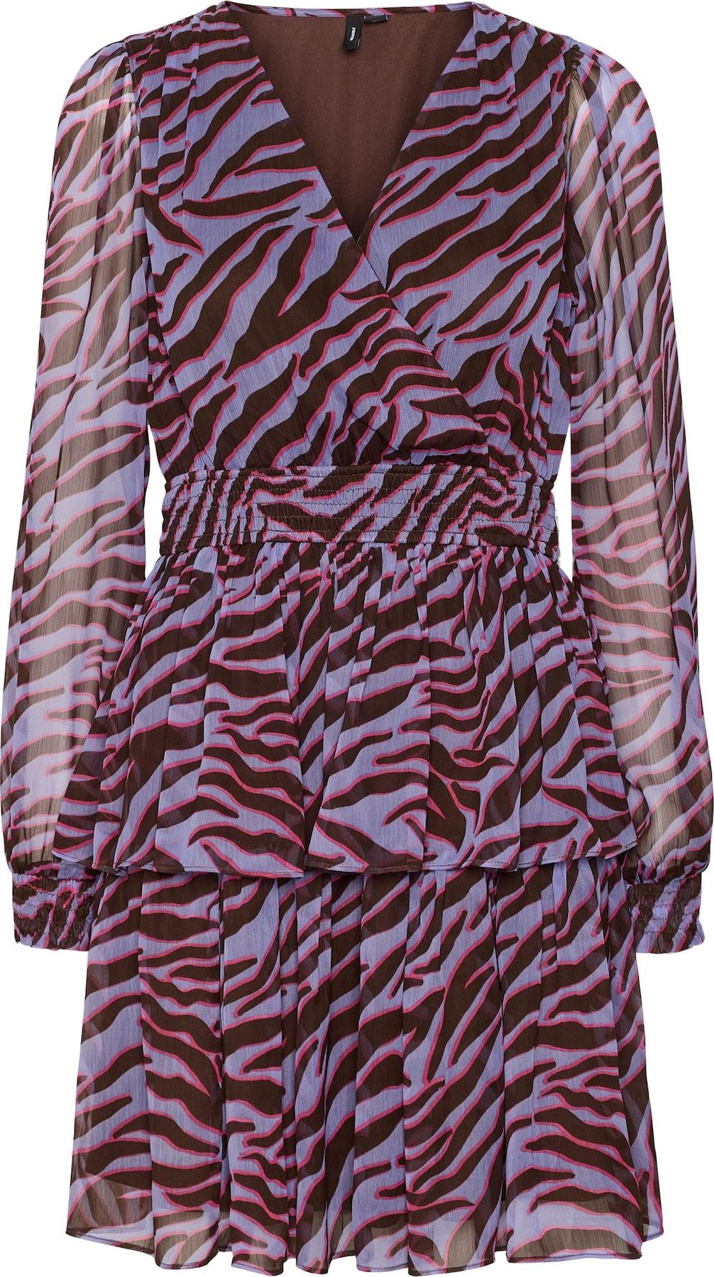 VERO MODA Šaty 'Kaya' chladná modrá / pink / černá