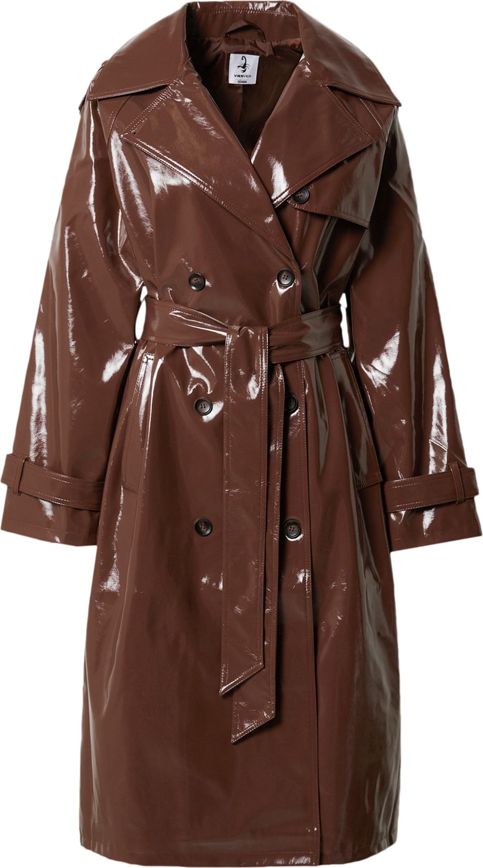 VIERVIER Přechodný kabát 'Amanda' čokoládová