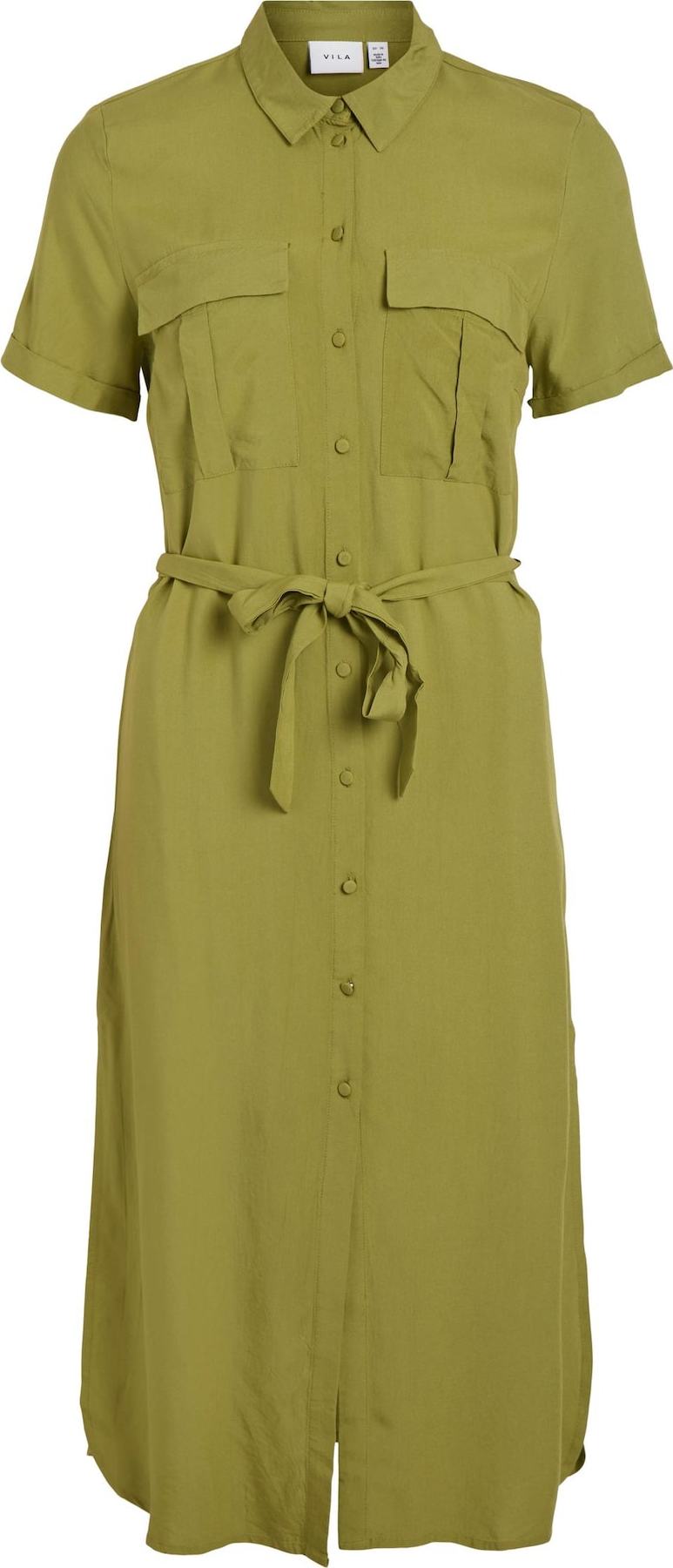 VILA Košilové šaty 'Elaine' olivová