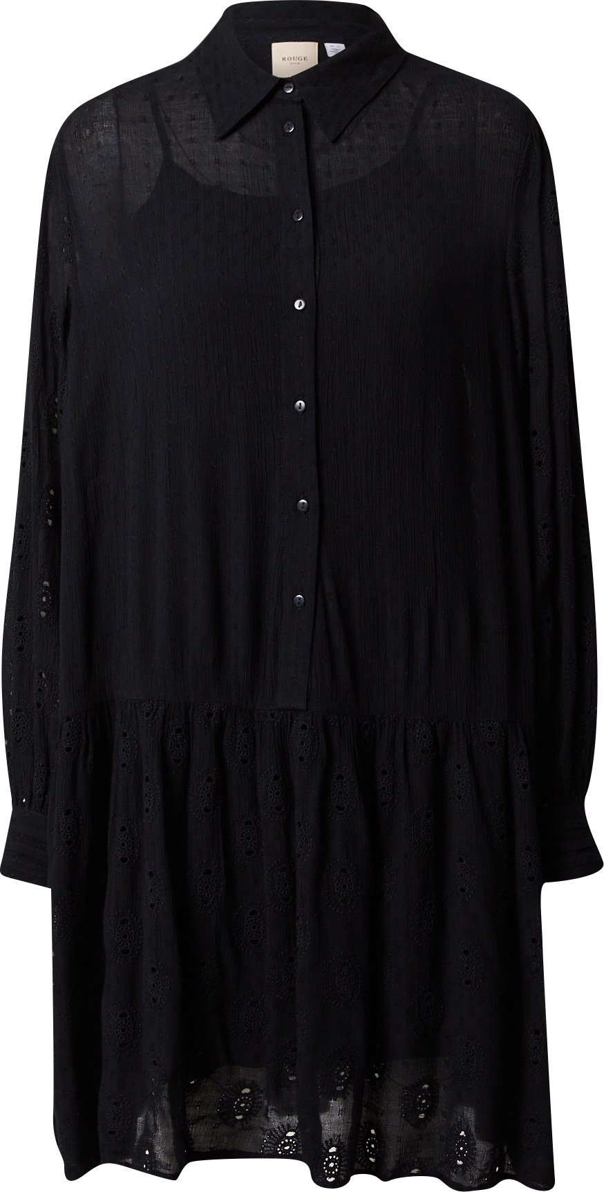 VILA ROUGE Košilové šaty 'MACAY' černá