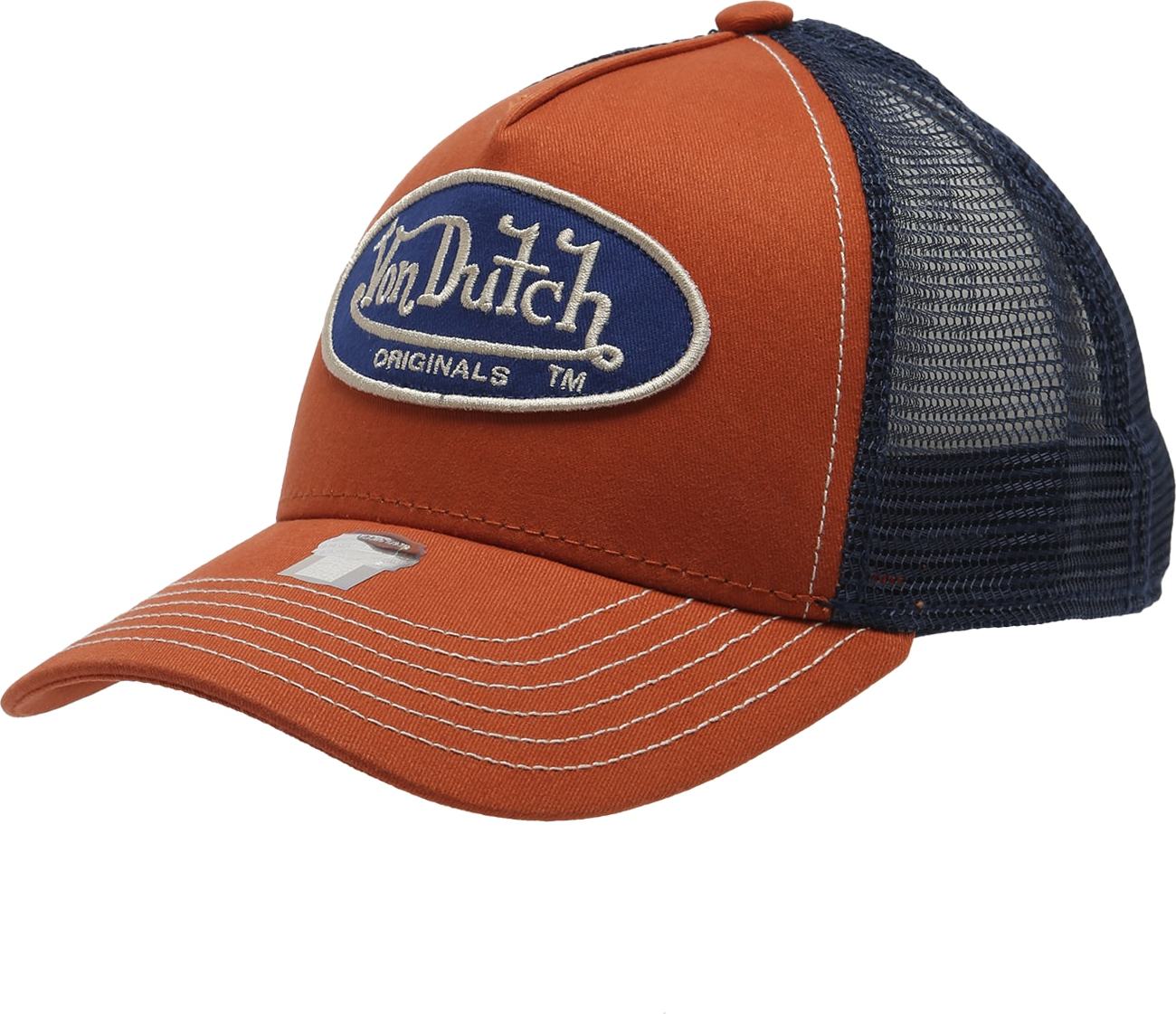 Von Dutch Originals Čepice 'BOSTON' krémová / námořnická modř / oranžová