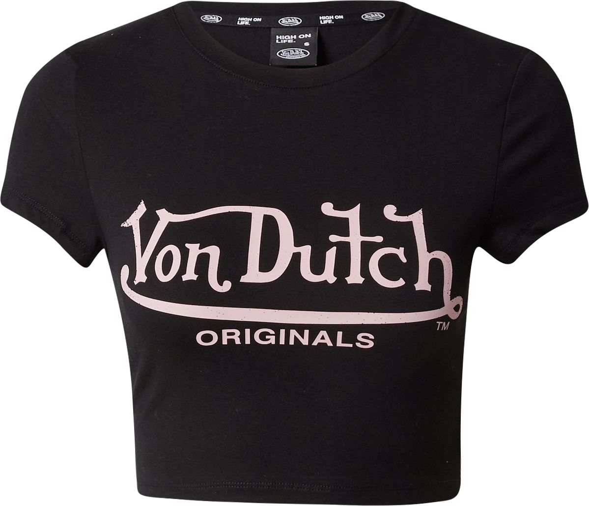 Von Dutch Originals Tričko 'ARTA' světle šedá / černá