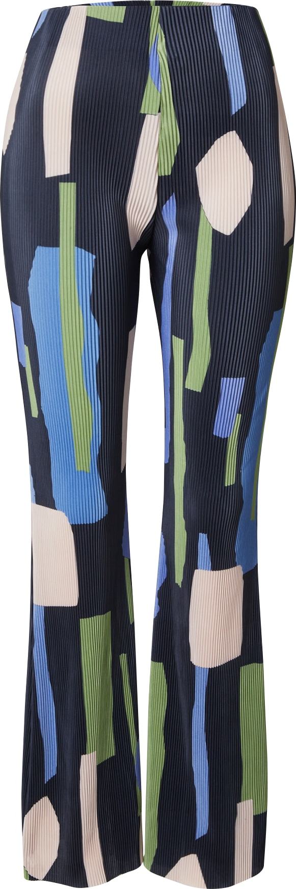 Warehouse Kalhoty modrá / zelená / růžová / černá