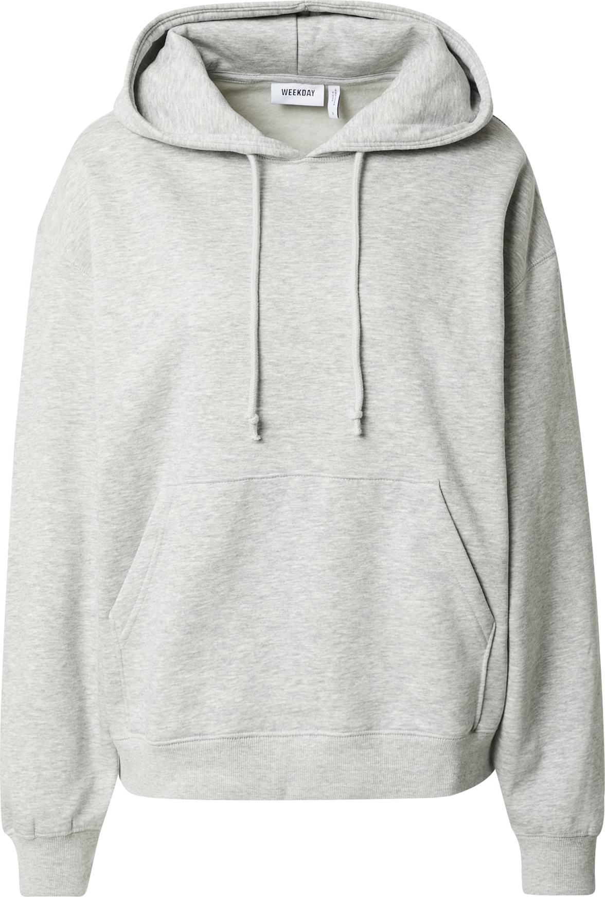 WEEKDAY Mikina šedý melír