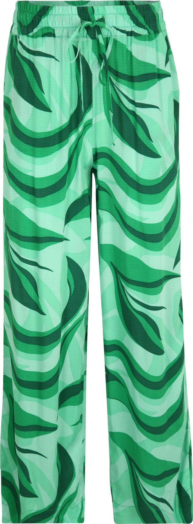 Y.A.S Petite Kalhoty 'SWIRL' mátová / trávově zelená / tmavě zelená