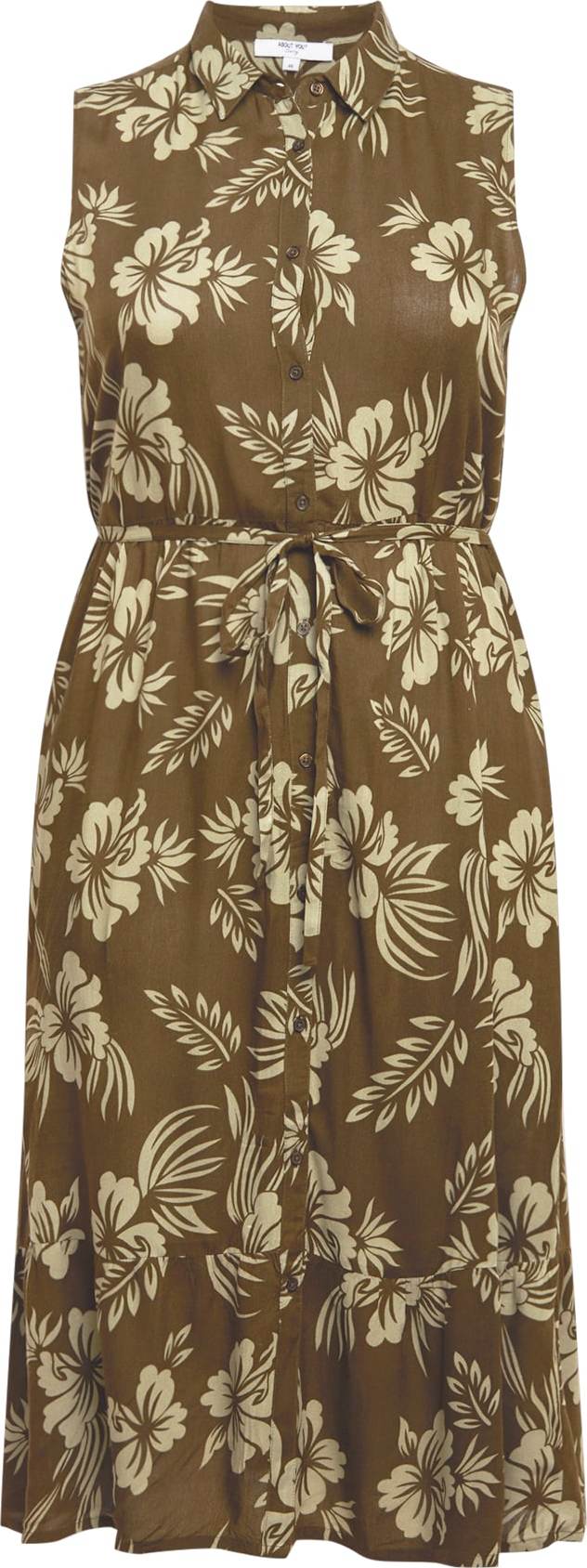 ABOUT YOU Curvy Košilové šaty khaki / mix barev