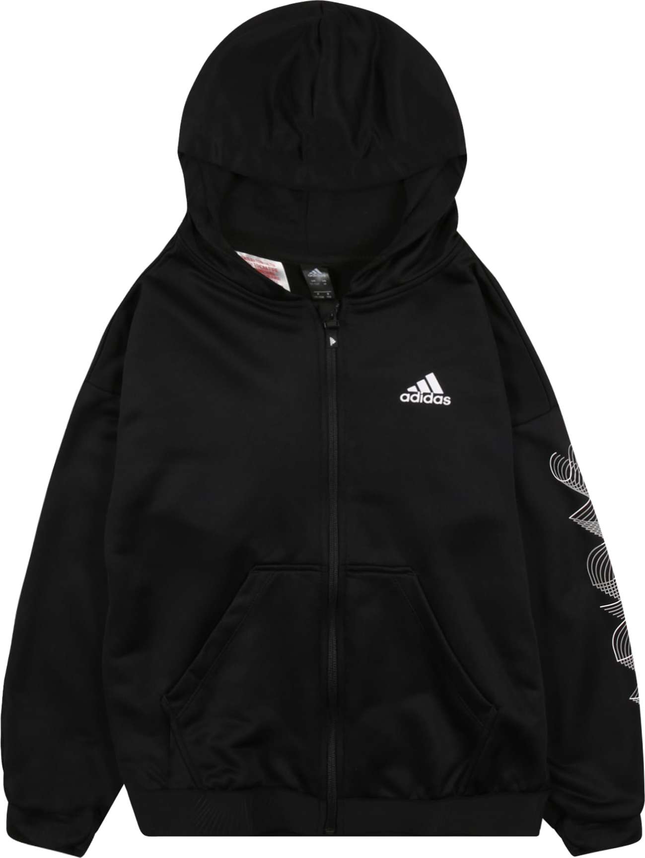 ADIDAS PERFORMANCE Sportovní bunda černá / bílá