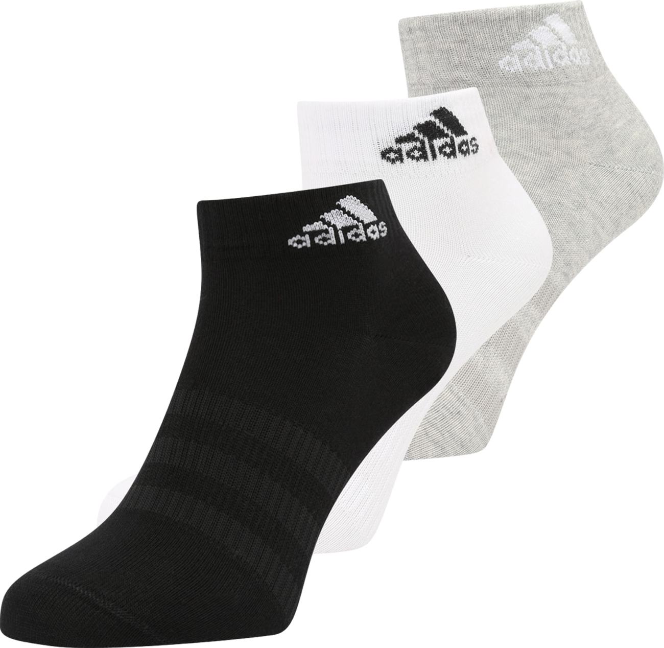 ADIDAS SPORTSWEAR Sportovní ponožky šedá / černá / bílá