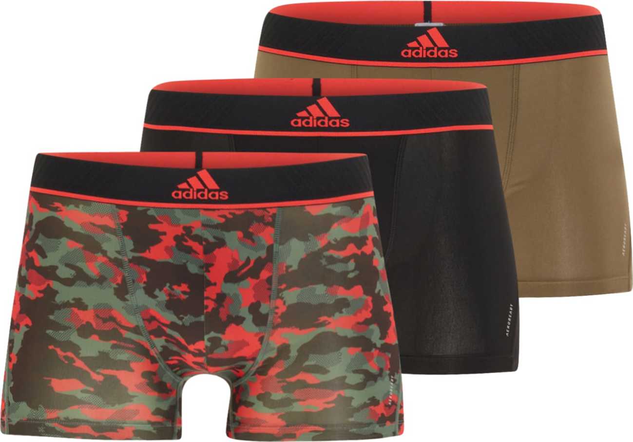 ADIDAS SPORTSWEAR Boxerky khaki / světle zelená / oranžová / černá