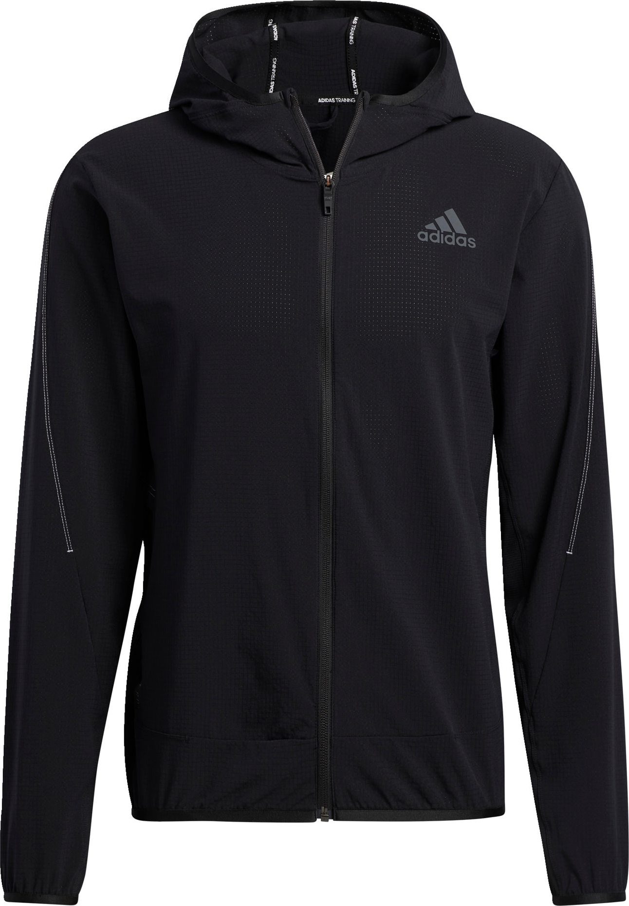 ADIDAS SPORTSWEAR Sportovní bunda šedá / černá