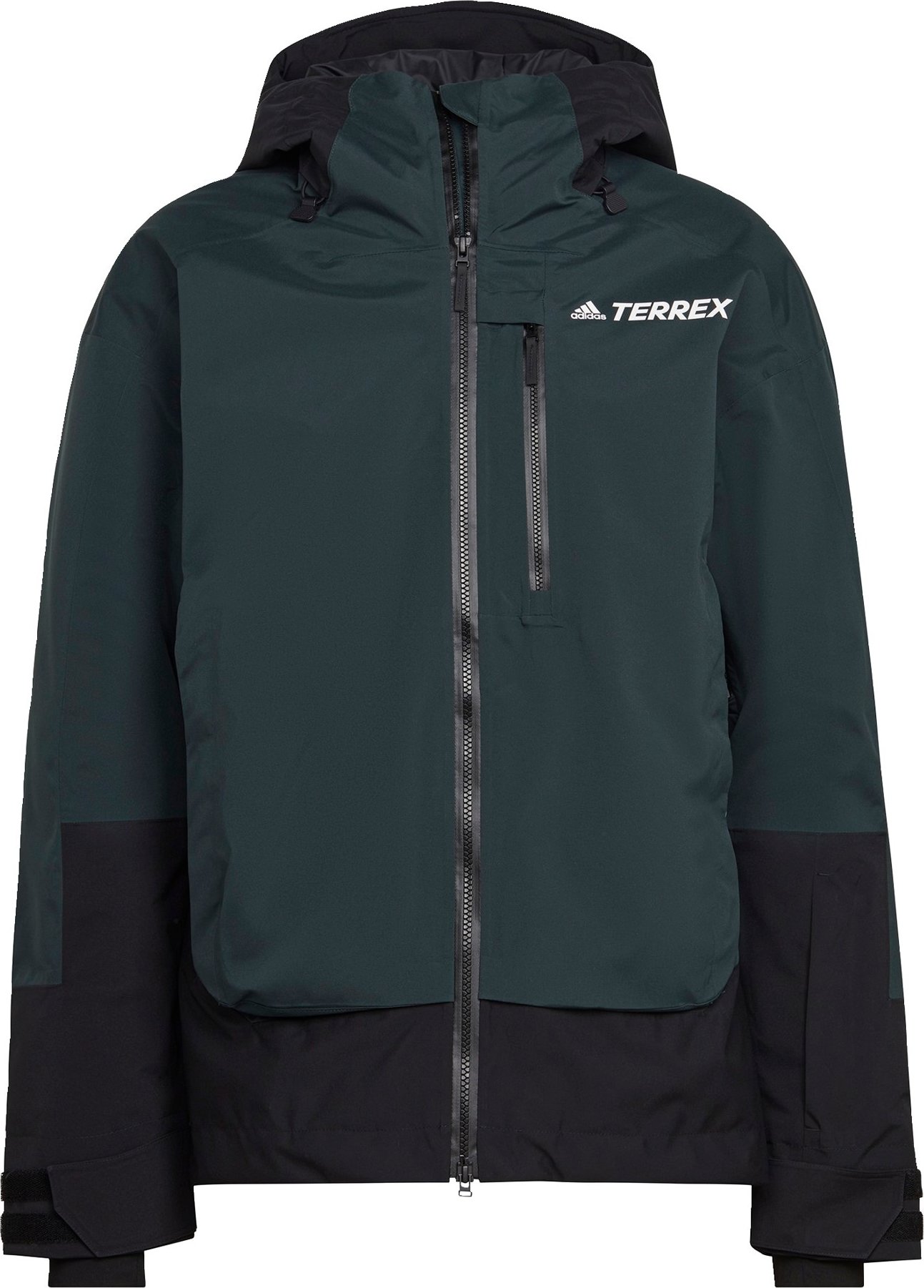 ADIDAS TERREX Outdoorová bunda tmavě zelená / černá