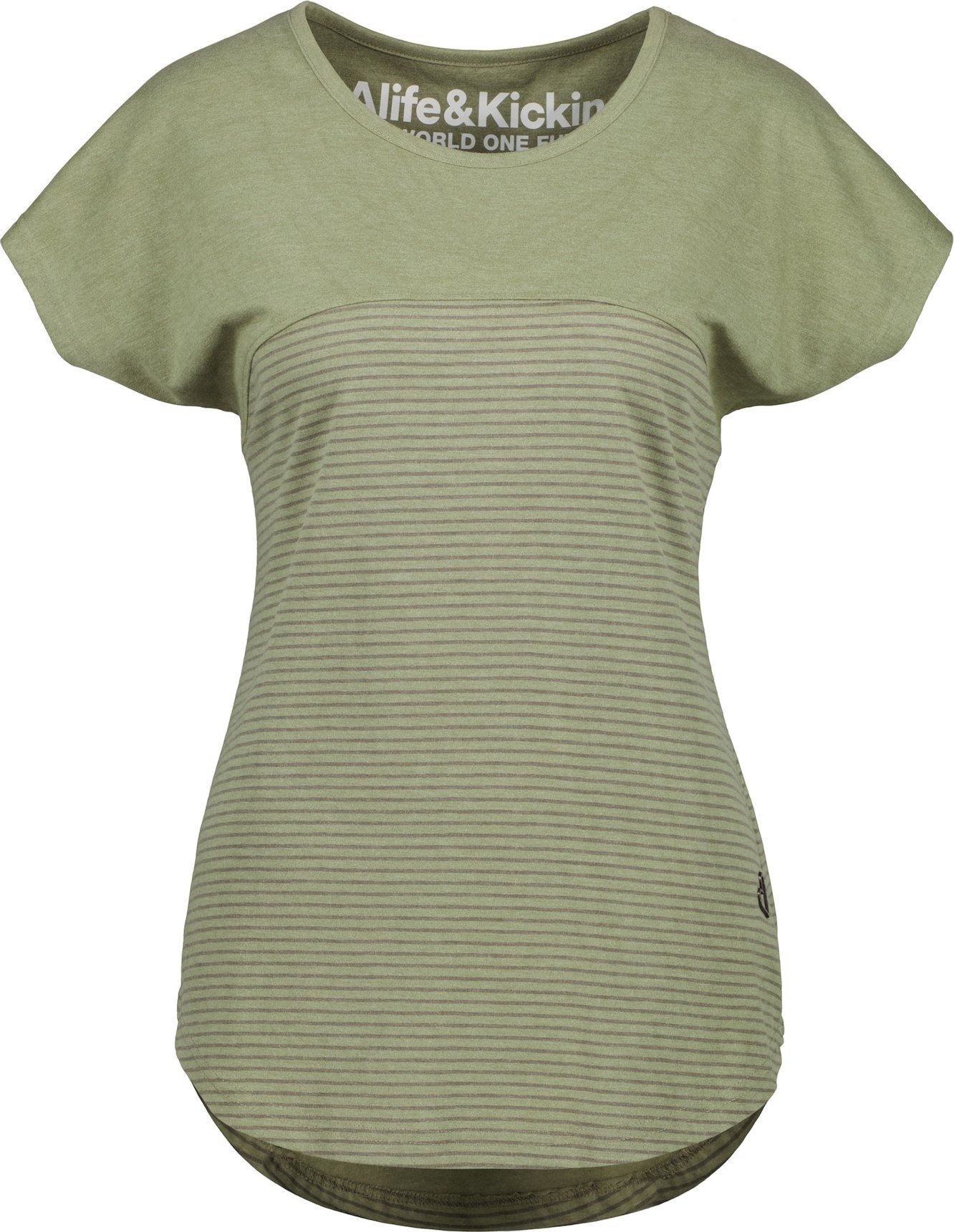 Alife and Kickin Tričko 'ClarettaAK' khaki / kiwi