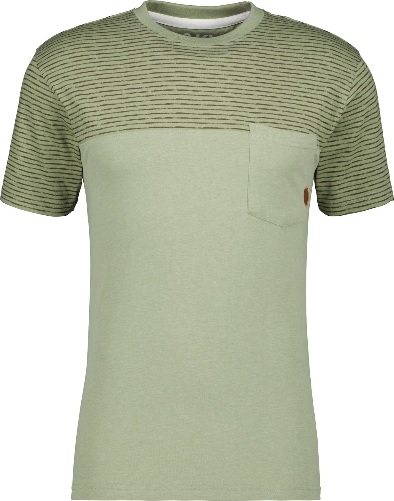 Alife and Kickin Tričko 'Leopold AK' khaki / světle zelená