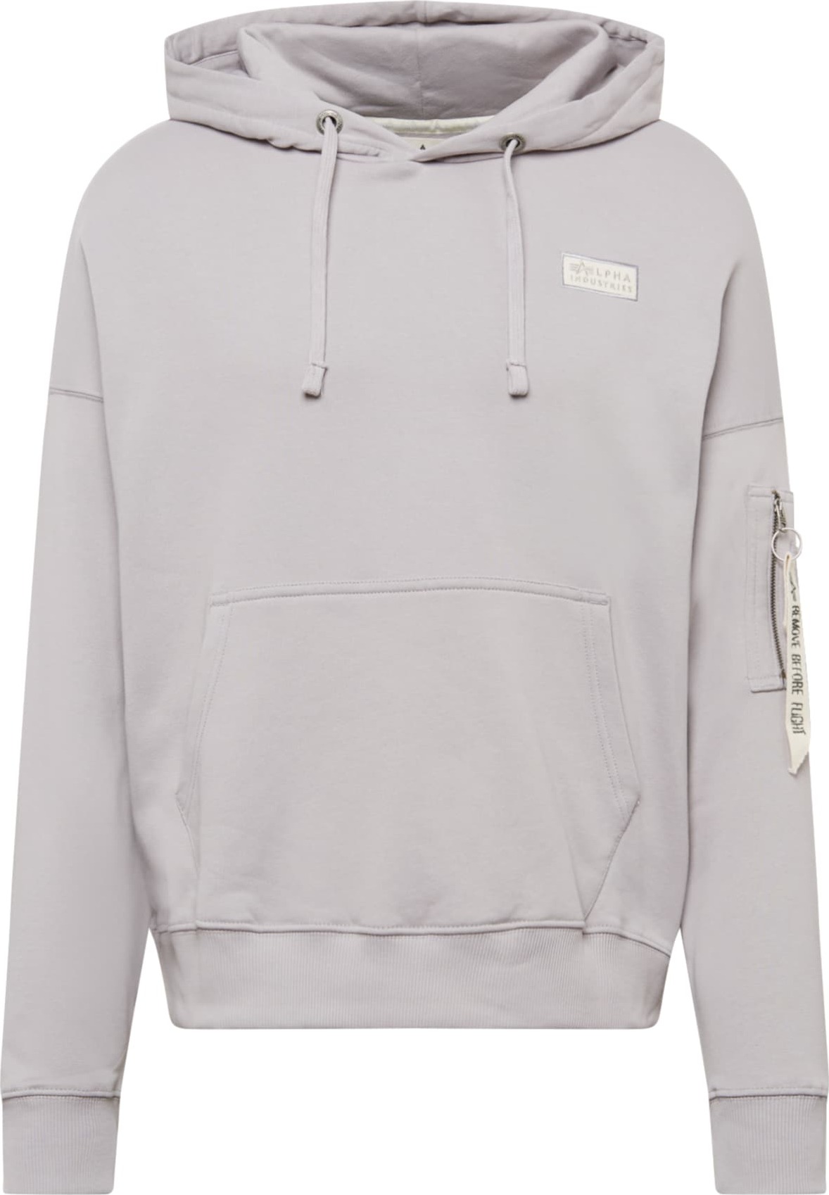 ALPHA INDUSTRIES Mikina šedá / bílá