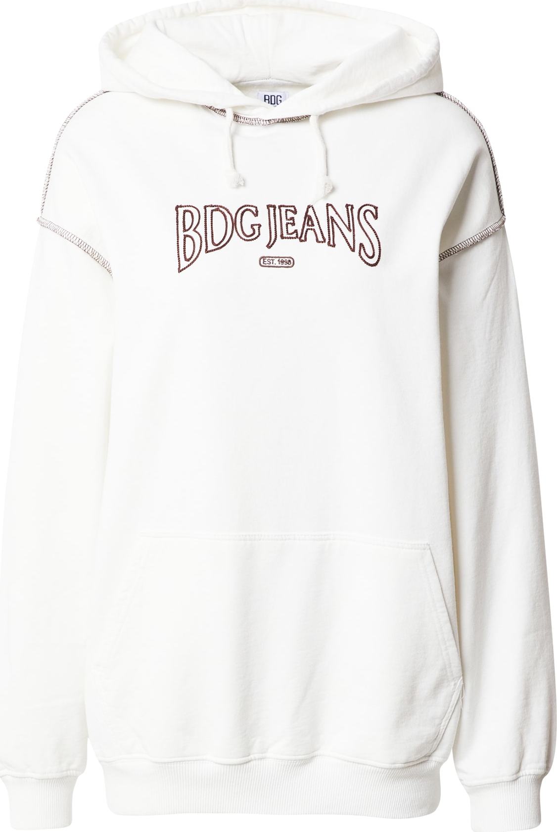 BDG Urban Outfitters Mikina krémová / tmavě hnědá