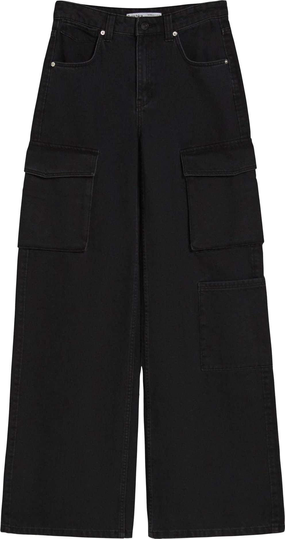 Bershka Džíny černá džínovina