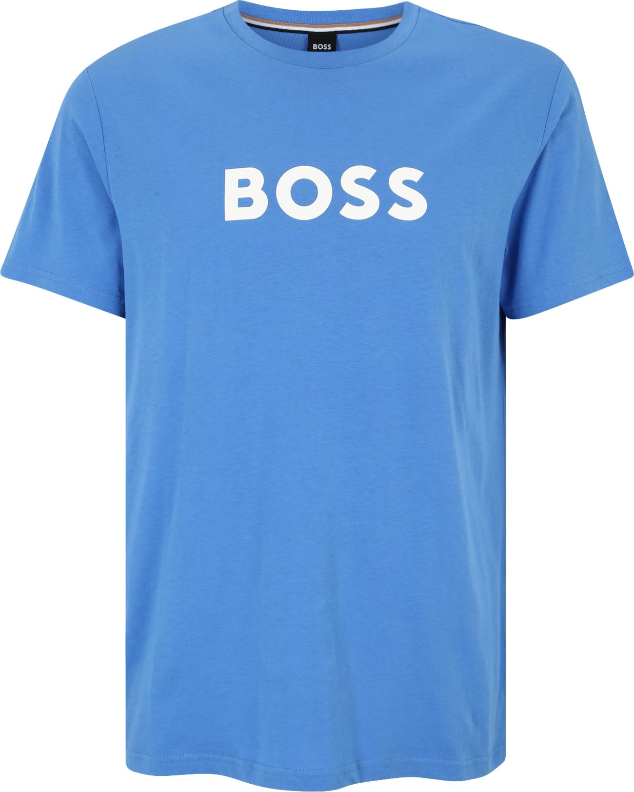 BOSS Black Tričko azurová / černá / bílá