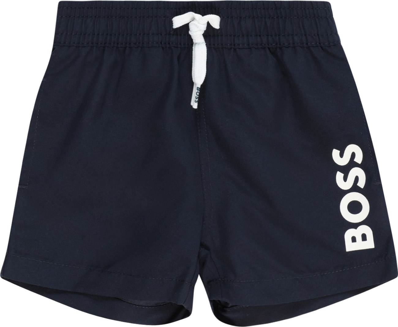 BOSS Kidswear Plavecké šortky tmavě modrá / bílá