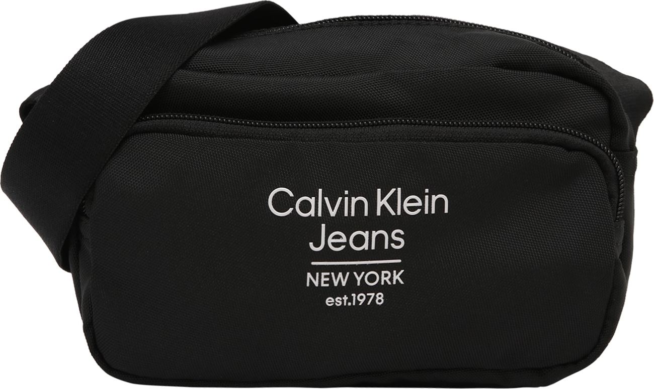 Calvin Klein Jeans Taška přes rameno černá / bílá