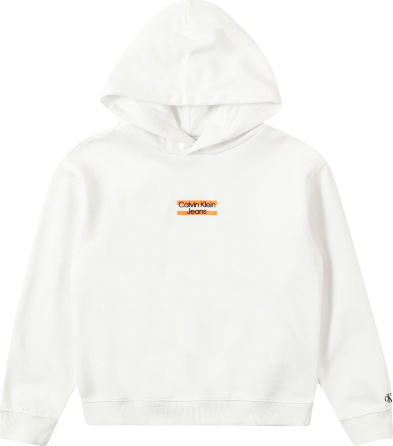 Calvin Klein Jeans Mikina oranžová / černá / offwhite