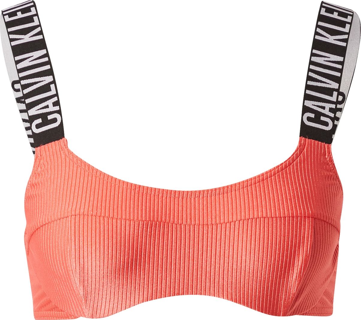 Calvin Klein Swimwear Horní díl plavek oranžově červená / černá / bílá