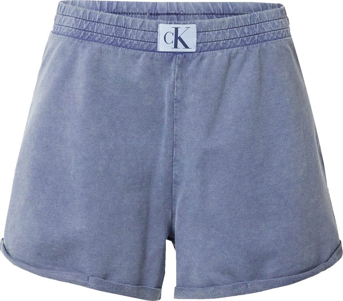 Calvin Klein Swimwear Kalhoty kouřově modrá / bílá