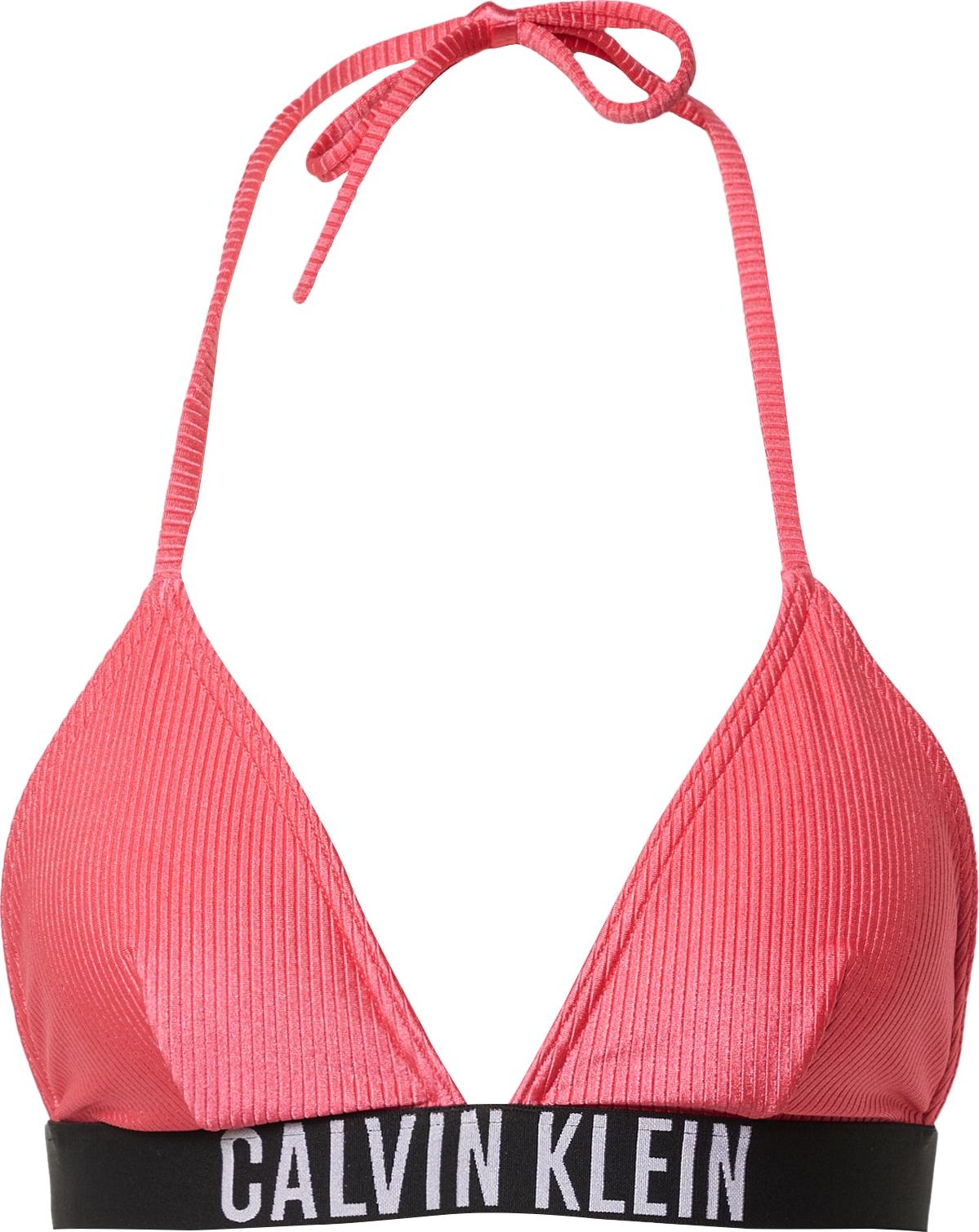Calvin Klein Swimwear Horní díl plavek pink / černá / bílá