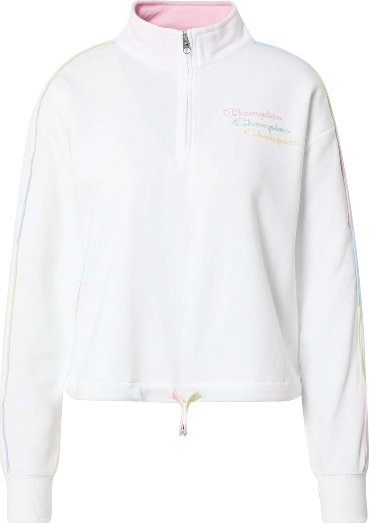 Champion Authentic Athletic Apparel Mikina světlemodrá / světle žlutá / růžová / bílá