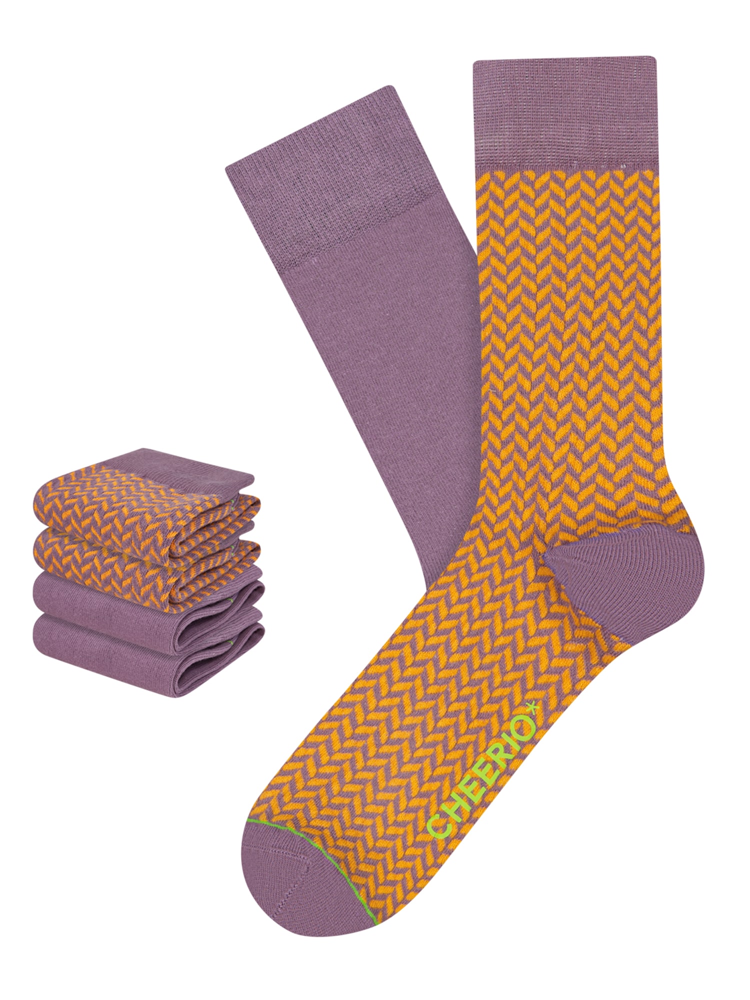 CHEERIO* Ponožky zelená / fialová / oranžová