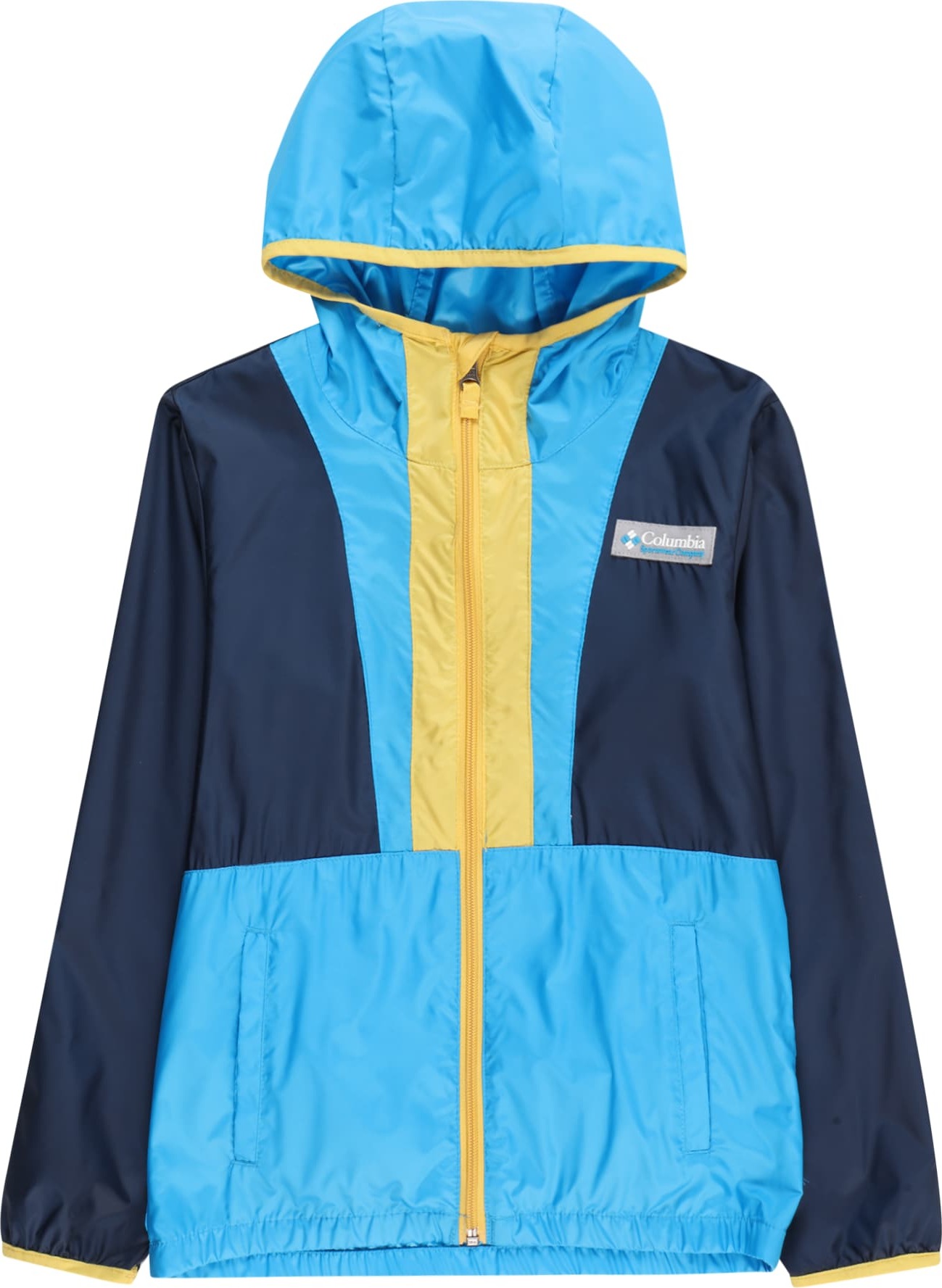 COLUMBIA Outdoorová bunda námořnická modř / tyrkysová / limone