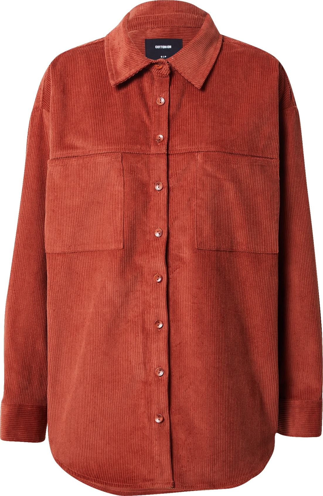 Cotton On Přechodná bunda rezavě červená