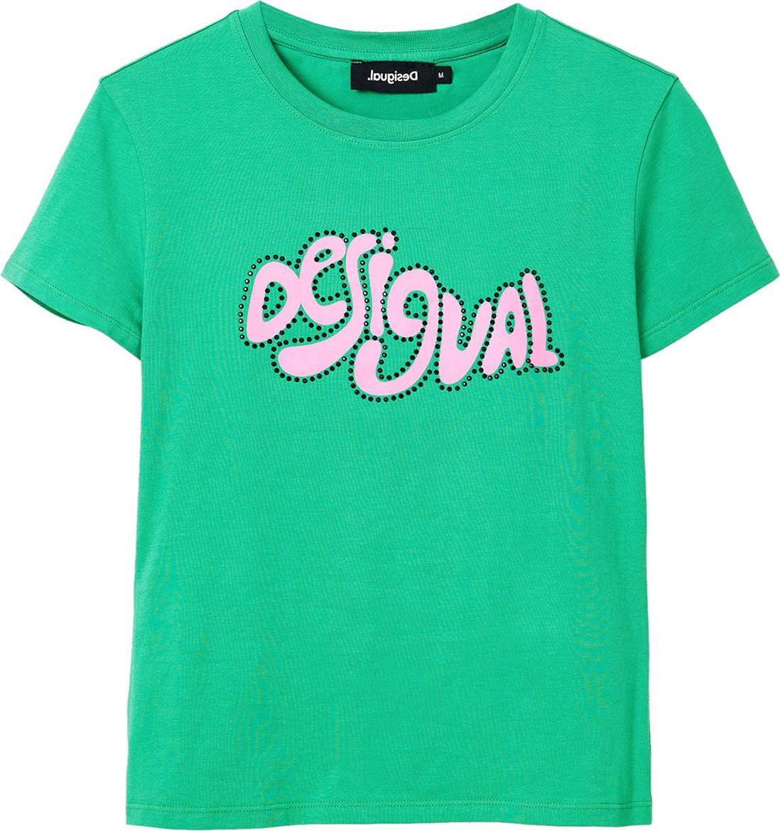 Desigual Tričko 'Barcelona' zelená / růžová / černá